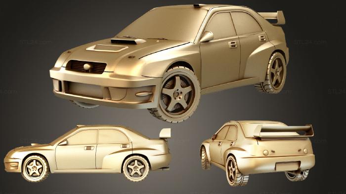 Автомобили и транспорт (Subaru impreza, CARS_3509) 3D модель для ЧПУ станка